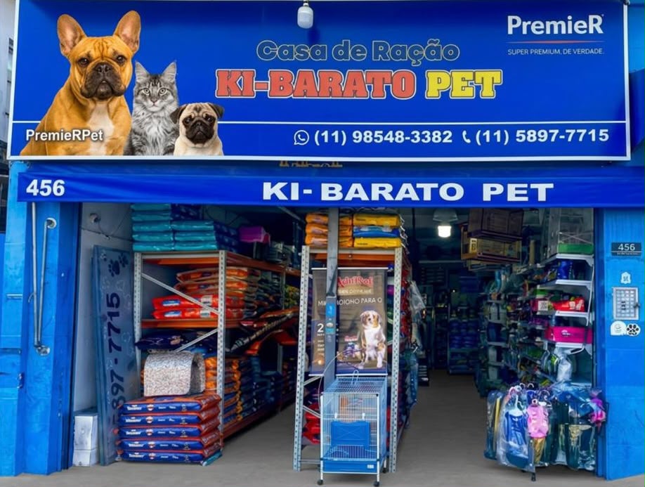 Fachada da loja Ki-Barato Pet